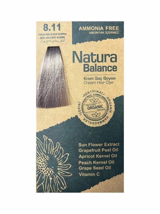 Natura Balance Saç Boyası 8.11 Yoğun Küllü Açık Kumral