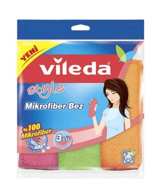 Vileda Style Mikrofiber Temizlik Bezi 3'lü Paket