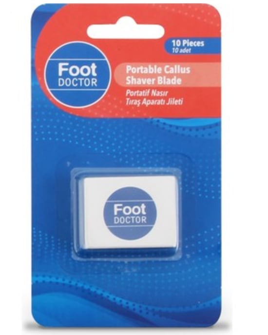Foot Doctor Portatif Nasır Tıraş Aparatı Jileti 10'lu