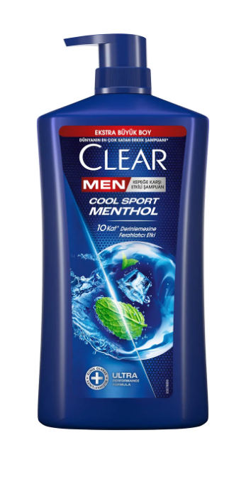 Clear Men Kepeğe Karşı Etkili Şampuan Cool Sport Menthol Ekstra Büyük Boy 895 Ml