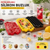 K22-016 ( 38 Bölmeli ) Mini & Petek Plastik & Silikon Buzluk Renkli