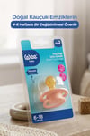 Wee Baby Pure Yuvarlak Uçlu Kauçuk Emzik 6-18 Ay Somon