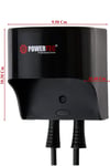 Powertec Tr-301 Otel Tipi Otomatik Kapanan Askı Aparatlı Duvara Monte Fön Makinesi Siyah