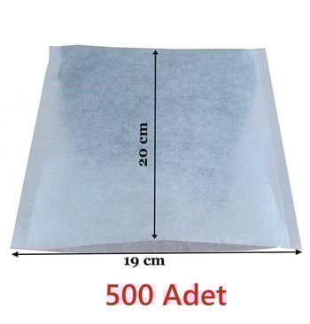 Çay Demleme Filtresi Boş Demlik Poşeti Büyük Endüstriyel Boy Kazan Galoşu Bonesi 19x20 Cm 500 Adet Ev Otel Cafe Horeca