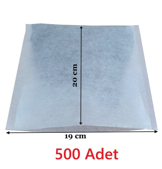 Çay Demleme Filtresi Boş Demlik Poşeti Büyük Endüstriyel Boy Kazan Galoşu Bonesi 19x20 Cm 500 Adet Ev Otel Cafe Horeca