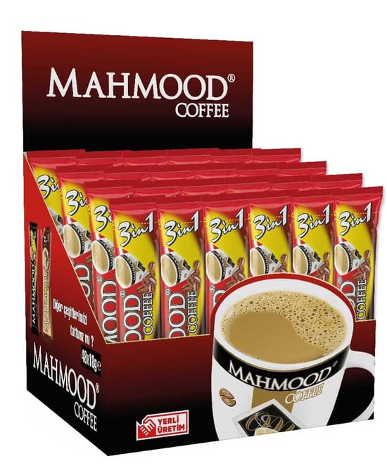 mahmood,3'ü 1 arada,18 gr, kahve, 48 adet, toz kahve, Mahmood 3'ü 1 Arada