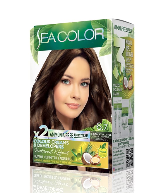 Sea Color Natural Effect Set Boya Amonyaksız 6.7 Çikolata Kahve