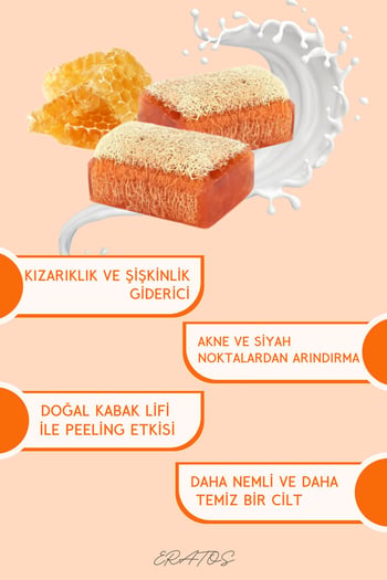 Eratos Eşek Sütü ve Bal Özlü Kabak Lifli Peeling Sabunu