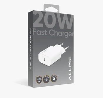 Allme 20w Pd Hızlı Şarj Adaptörü Beyaz