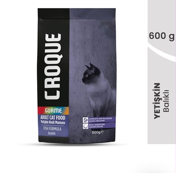 Croque Yetişkin Gurme Kuru Kedi Maması Balıklı 600gr