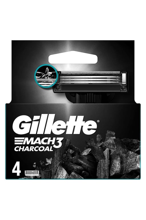 Gillette Yedek Başlık Mach3 Charcoal 4’lü