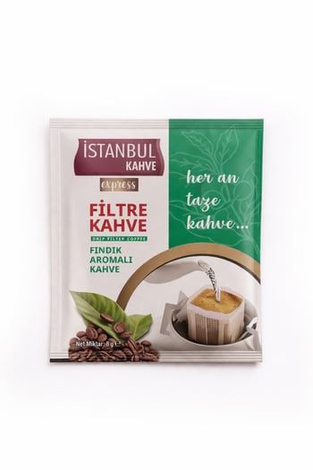 İstanbul Drip Filtre Kahve Fındık Aromalı 8 gr x 20 Adet