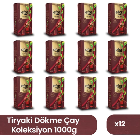 Efor Tiryaki Dökme Siyah Çay 1000 Gr – 12'li Koli