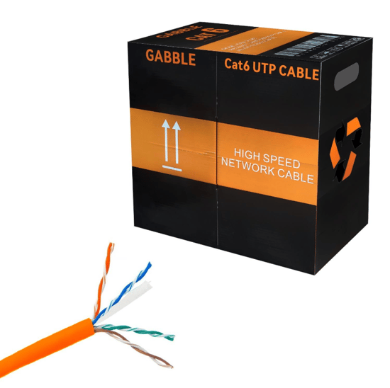 Gab-ct305 Cat6 305mt İç Ortam Kablo Od 0.57mm (turuncu)