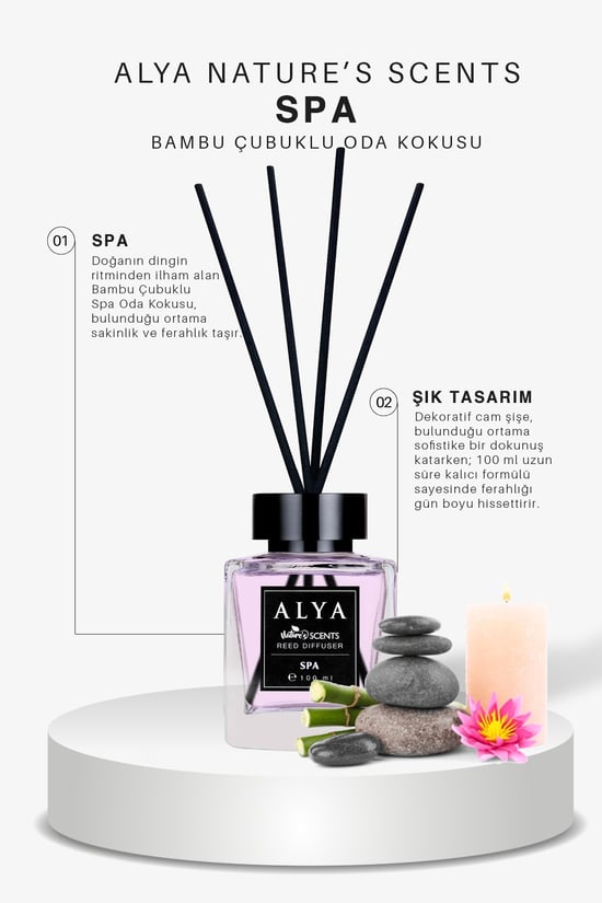 Alya Nature's Scents Spa Bambu Çubuklu Oda Kokusu