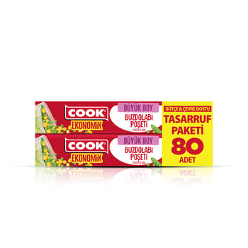 Cook Ekonomik Buzdolabı Poşeti Büyük 80'li