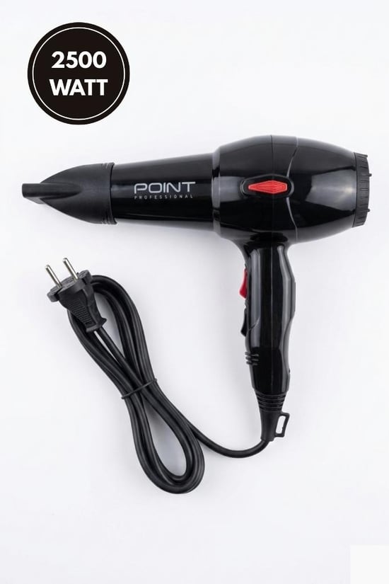 Point Blow Dryer Tam Profesyonel 2500 Watt Ac Motor Fön Makinesi Siyah