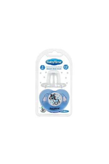 Babytime Kiraz Uçlu Koruyucu Kapaklı Şeffaf Desenli Emzik No 3 Bt148