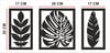 WoodRetro Mdf 3 lü Tablo Seti Lazer kesim Yaprak Temalı