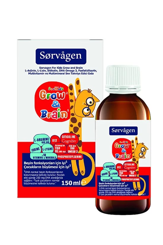 Sorvagen Grow Brain For Kids Sivi 150 Ml