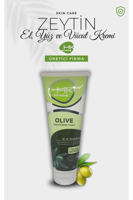 Hk Remedy El ve Vücut Kremi Olive Extract 250 Ml Tüp