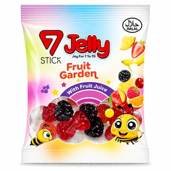 7 Stick Yumuşak Şekerleme Fruit Garden 80gr