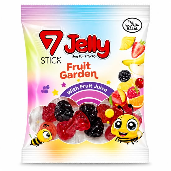 7 Stick Yumuşak Şekerleme Fruit Garden 80gr