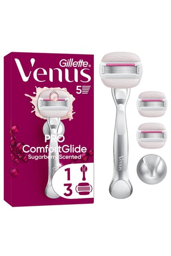 Gillette Venus Pro Comfortglide Sugarberry Kokulu Kadın Tıraş Makinesi, Olay Nemlendirici