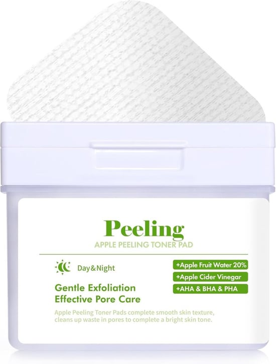 Dermal Elma Özlü Gözenek Temizleyici Aydınlatıcı Peeling Tonik Toner Pedi 80 Adet