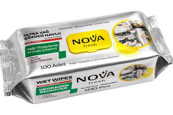 Nova Fresh Islak Mendil Havlu Yağ Sökücü 100'lü