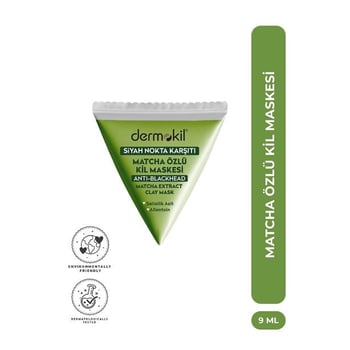 Dermokil Siyah Nokta Karşıtı Matcha Özlü Kil Maskesi 9 Ml