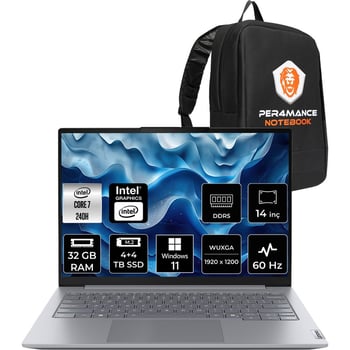 Lenovo Thinkbook 14 Gen 8 Core 7 240h Notebook 32gb Ram 4tb Ssd 14" Fhd+ Win11 Pro + Per4 Çanta 21sg