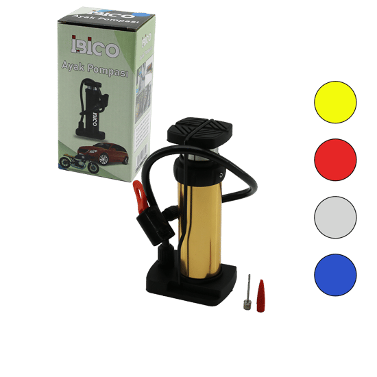 İ18-035 (dikey Model) (ince Pistonlu) Ayak Pompası (oto-araç & Bisiklet-motor Lastik & Top & Şişme Havuz-yatak)