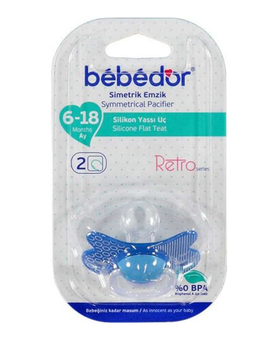 Bebedor Silikon Damaklı Retro Emzik No2 6-18 Ay