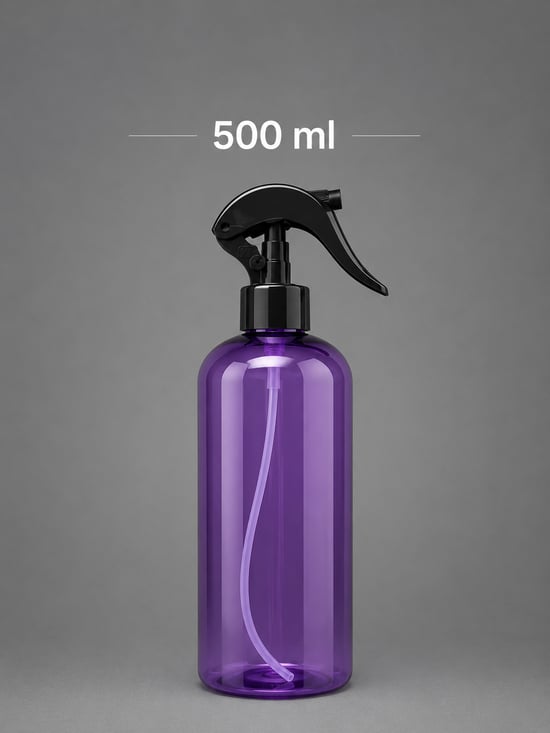 500 Ml Pembe Sprey Şişe İthal Trigger Dahil | Premium Boş Plastik Sprey Şişesi | Kozmetik, Temizlik ve Oto Bakım
