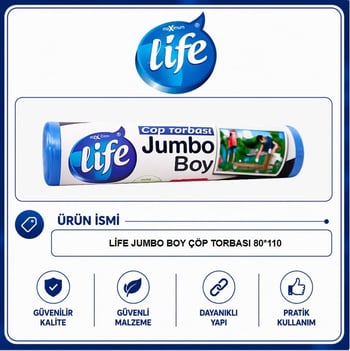Life Jumbo Boy Çöp Torbası 10'lu