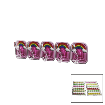 Baysa-1606 ( 5pcs=tekli & Çoklu Kullanım ) Mika Kristal Kollu ( Resimli Yapışkanlı ) Askı