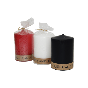 Gül Candle ( 7x10 & Orta ) ( Renkli ) Silindir Mum