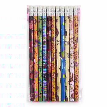 Desenli Silgili Kurşun Kalem