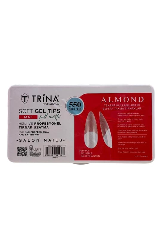 Trina Profesyonel Soft Jel Mat Tırnak 550'li Paket Almond