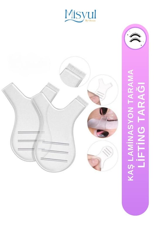 Misyul Kirpik Lifting ve Laminasyon Ayırıcı Çift Fonksiyonlu Tarak 10'lu Paket