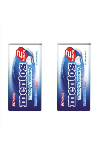 Mentos Clean Breath Nane Aromalı Şekersiz Tatlandırıcı Tablet Şekerleme 35 Gr *12 Adet