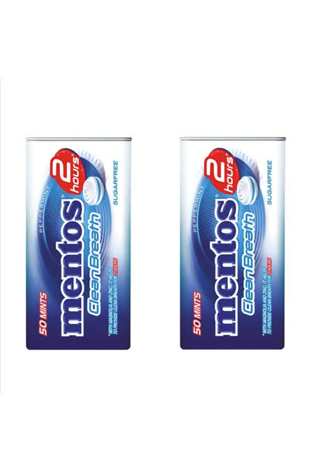 Mentos Clean Breath Nane Aromalı Şekersiz Tatlandırıcı Tablet Şekerleme 35 Gr *12 Adet