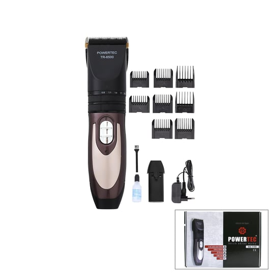 Powertec Tr-6500 Şarjlı Traş Makinesi ( Kablosuz ) ( 6 Saat Çalışma ) ( Çift Batarya )