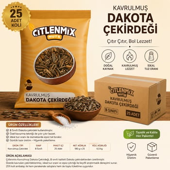 Çitlemmix Kavrulmuş Dakota Çekirdeği – 250 G X 25’li Koli
