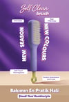 Proco Beauty Pro Selfcleanbrush - Saç Açma Tarama Masaj Fırçası- Kendini Temizleyen Saç Fırçası ( Pembe - Açık Yeşil, Lila Mor - Açık Yeşil, Mercan - Açık Gri)