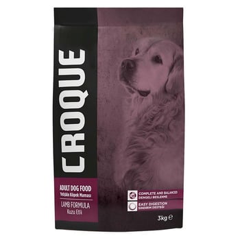 Croque Yetişkin Kuru Köpek Maması Kuzu Etli 3kg