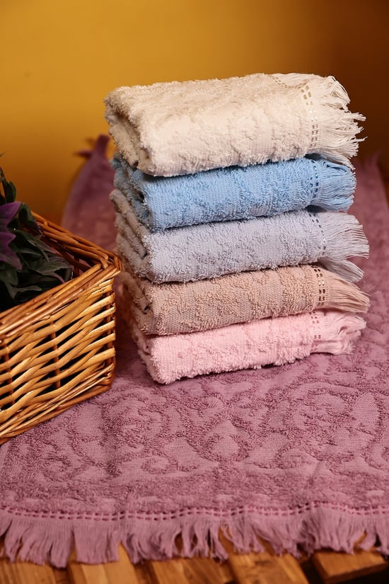 Shal Home %100 Pamuk 12'li 30 x 50 cm Havlu Seti