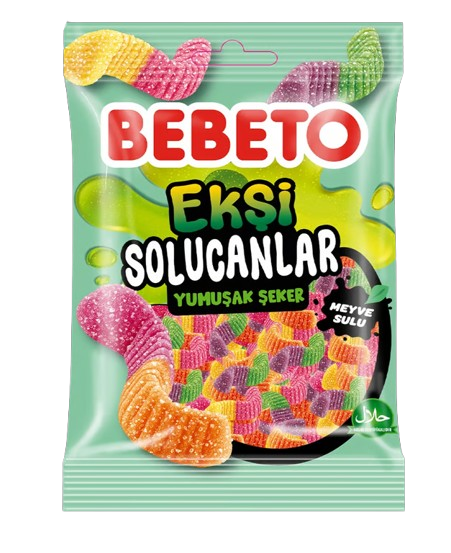Bebeto Ekşi Solucanlar 80 Gr Jelly