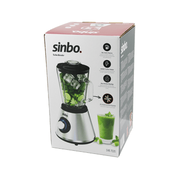 Sinbo Shb-7520 (turbo) Doğrayıcı Blender (buz Kırıcı) (6lı Bıçak=paslanmaz Çelik & 1.5lt Cam Hazne) (2 Kademe Hız) (400w) (18000 Devir/dk) (hazne=1.6lt)